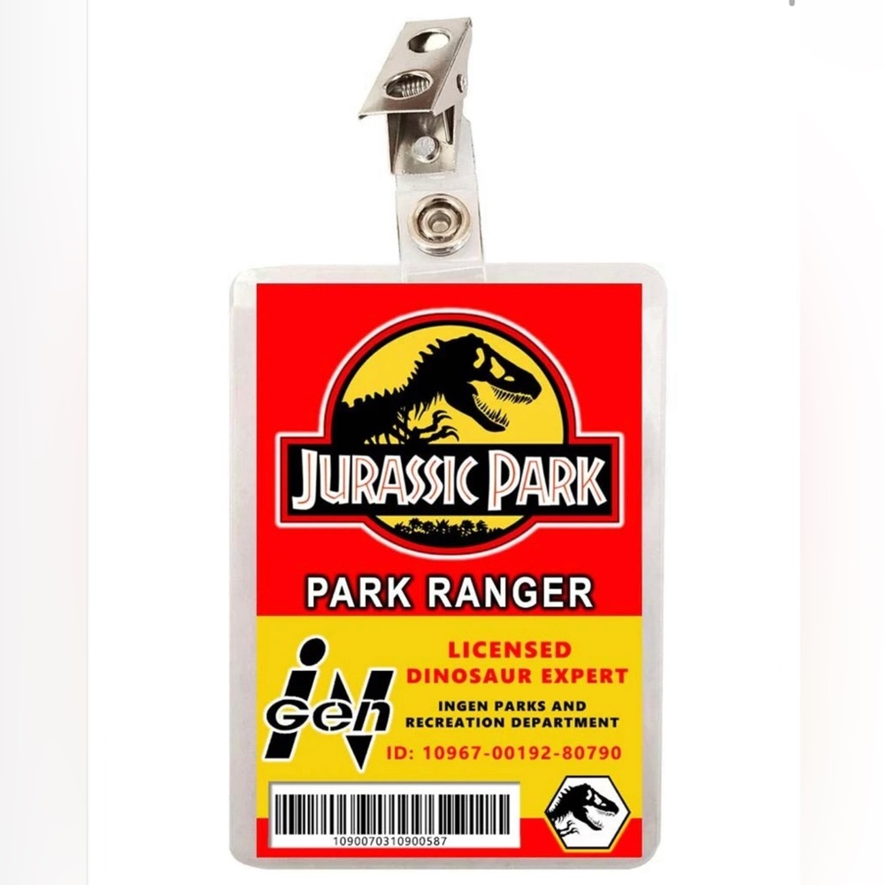 Jurassic Park Ranger License ID Badge